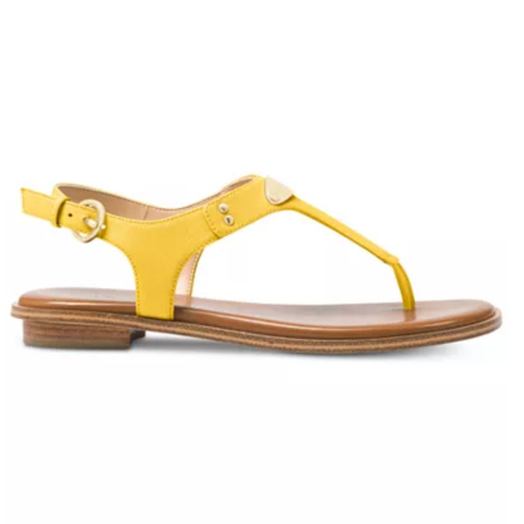 MICHAEL KORS Leather Thong Flat Sandals - Picture 3 of 8
